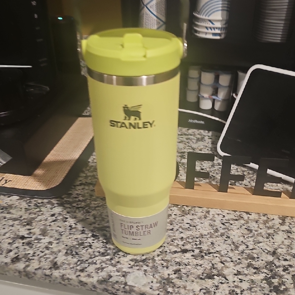 Stanley Neon Yellow Flip Straw Tumbler